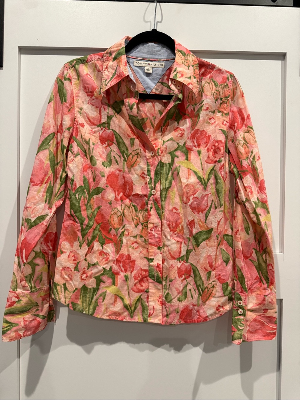 Tommy Hilfiger Pink & Green Floral Button-Front Jacket